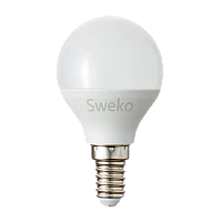 Лампа светодиодная Sweko G45 E14 5W 6500К 230V шар (1/5/100)