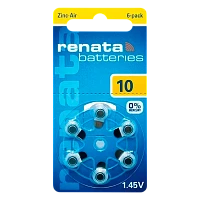Батарейка Renata ZA10 BL6 Zinc Air 1.45V (6/60/300/3000)