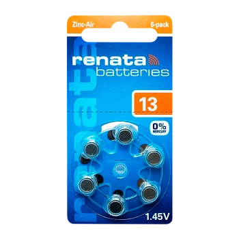 Батарейка Renata ZA13 BL6 Zinc Air 1.45V (6/60/300/3000)