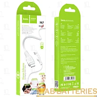 Кабель HOCO X67 USB (m)-Lightning (m) 1м 2.4A силикон белый (1/31/310)