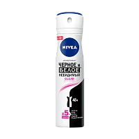 Дезодорант женский Nivea Невидимая защита для черного и белого Clear спрей 150мл (1/6)