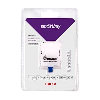 Картридер Smartbuy 700 USB3.0 SD/microSD/MS/M2 белый (1/20)