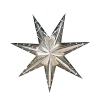 Бумажная звезда Camelion LGT-003 со светодиодной гирляндой серебро 65см (1/20)