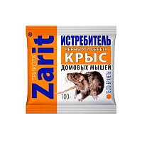 Тесто-брикеты Zarit Истребитель от крыс и мышей ТриКота 100г (1/50)
