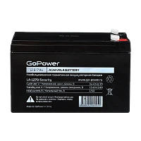 Аккумулятор свинцово-кислотный GoPower LA-1270/security 12V 7Ah для систем безопасности T2/ F2 (1/5)