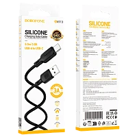 Кабель Borofone BX113 USB (m)-Type-C (m) 3м 3.0A силикон черный