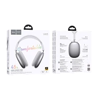 Наушники полноразмерные HOCO W65 bluetooth 5.4 с микр. серебристый (1/40)