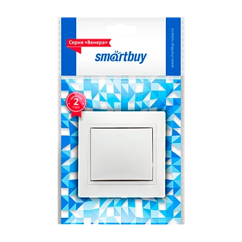 Выключатель Smartbuy "Венера" 1-клав.10A пластик белый