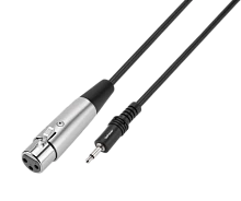 Кабель AUX GoPower Jack 3.5mm (m)-XLR 3м ПВХ черный Premium Zip-Lock c подвесом (1/50)