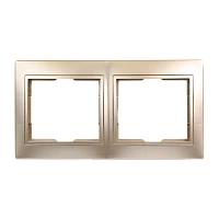Рамка Smartbuy 2-местная горизонтальная шампань "Венера"