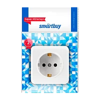 Розетка Smartbuy "Юпитер" 1гн. 16A С/З пластик белый