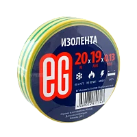 Изолента Еврогарант/EG 19мм*20м ПВХ желто-зеленый (10/200) 