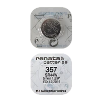 #Батарейка Renata 357 (SR44W) Silver Oxide 1.55V (1/10/100)
