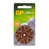 Батарейка GP ZA312 BL6 Zinc Air 1.45V (6/60/300/3000)