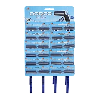 Бритва одноразовая DORCO "TWIN BLADE FIXED" 2 лезвия 24шт. на карте (24/240)