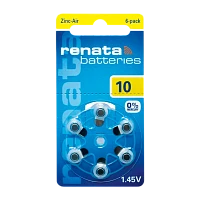 Батарейка Renata ZA10 BL6 Zinc Air 1.45V (Новая упаковка) (6/60/600/6000)