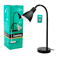 Светильник настольный Camelion KD-437 40W 230V E27 на основании черный (1/6)