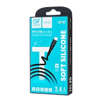 Кабель GFPower 19T USB (m)-Type-C (m) 1м 2.4A силикон черный (1/120/480)