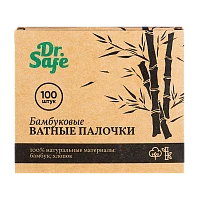 Ватные палочки Dr.Safe бамбуковые 100шт. (1/96)