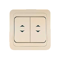 Выключатель Makel Mimoza 2-клав.10A пластик проходной кремовый 25026