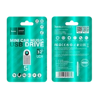 Флеш-накопитель HOCO UD9 32GB USB2.0 металл серебряный (1/80)