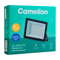 Прожектор светодиодный Camelion LFL-5004 50W 230V IP65 6500К черный (1/10)
