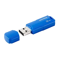 Флеш-накопитель Smartbuy Clue 32GB USB2.0 пластик синий