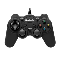 Геймпад проводной Defender Game Racer Turbo RS3 USB/PS 12 кн./2 стика черный (1/20/40)