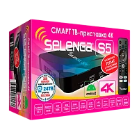 СМАРТ ТВ-приставка Selenga S5 Android ТV 12.0 4К черный (1/20)