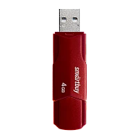 Флеш-накопитель Smartbuy Clue 4GB USB2.0 пластик бургунди