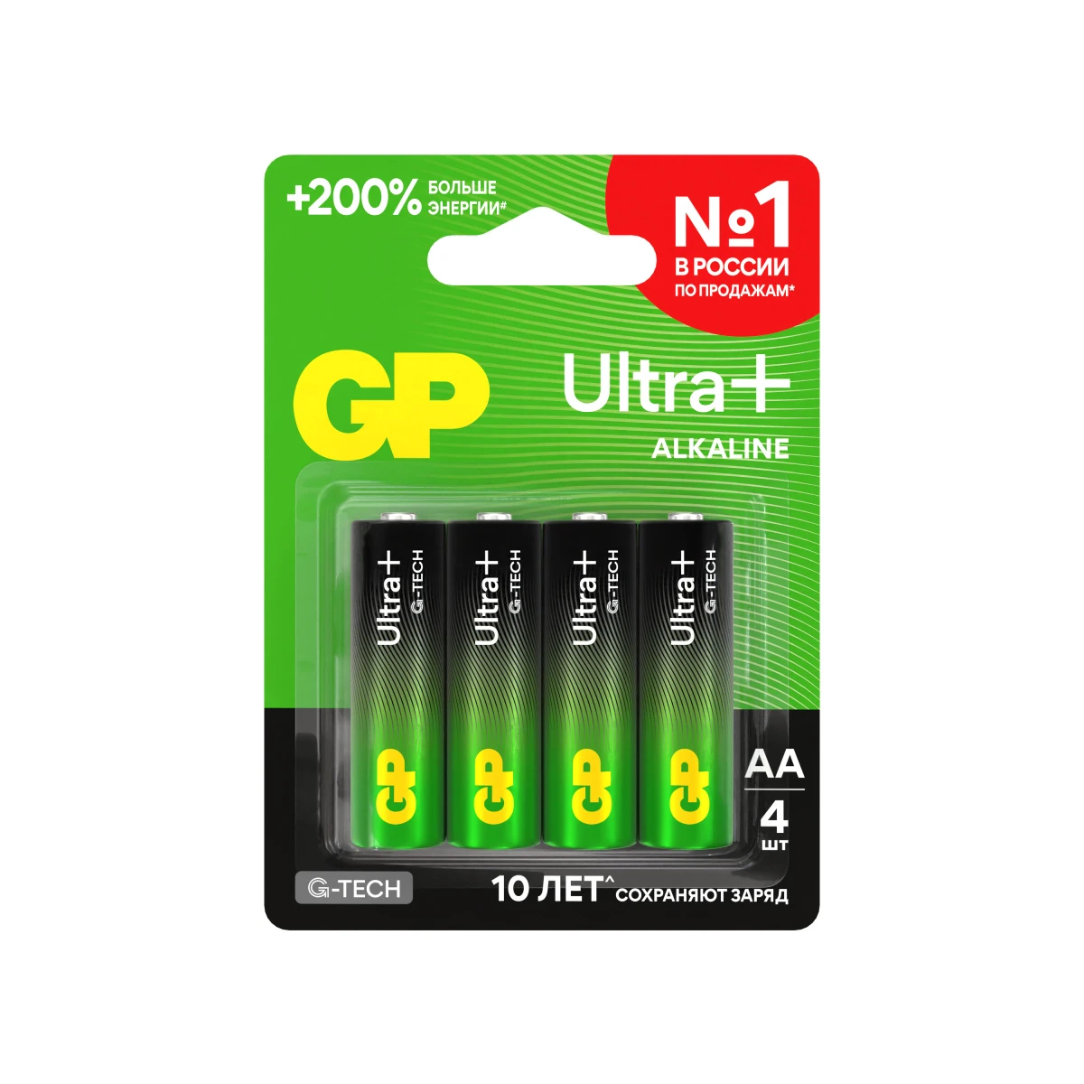 Батарейка GP ULTRA PLUS G-tech LR6 AA BL4 Alkaline 1.5V (4/40/320)