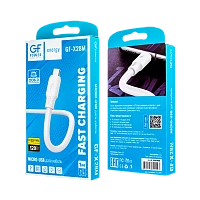 Кабель GFPower X28M USB (m)-microUSB (m) 1м 2.4A 120W ПВХ белый (1/120/480)