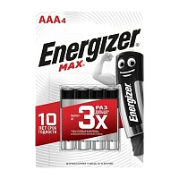 Батарейка Energizer MAX LR03 AAA BL4 Alkaline 1.5V (4/48)