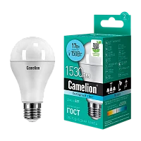 Лампа светодиодная Camelion A65 E27 17W 4500К 170-265V груша матовая (1/10/100)