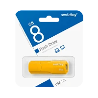 Флеш-накопитель Smartbuy Clue 8GB USB2.0 пластик желтый 