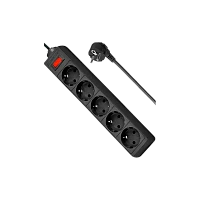 Сетевой фильтр Defender ES 5р.С/З 10A 3.0м 125 Дж черный (1/45)