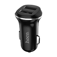 Автомобильное З/У HOCO Z1 2USB 2.1A черный (1/32/128)