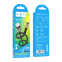 Кабель HOCO X85 USB (m)-Lightning (m) 1м 2.0A TPE черный (1/33/330)