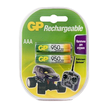 Аккумулятор бытовой GP HR03 AAA BL2 NI-MH 950mAh в пластиковой упаковке (2/20/200)