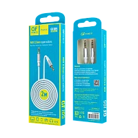Кабель AUX GFPower J05 Jack 3.5mm (m)-Jack 3.5mm (m) 2м нейлон белый (1/200/800)