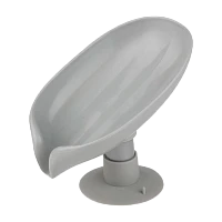 Мыльница Рыжий кот 14х9х10см со стоком воды серый (1/12/96)