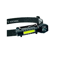 Фонарь налобный Космос 508Lit 3WLED+3WCOBLED от аккум IP54 3 режима серый (1/30/120)