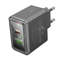 Сетевое З/У Borofone BAS32A 1USB+1Type-C 3.0A 30W PD,QC черный