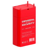 Аккумулятор свинцово-кислотный GENERAL SECURITY GS1.0-4 4V 1.0Ah