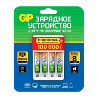 З/У для аккумуляторов GP AA/AAA 4 слота +4AAA 750mAh (1/12)
