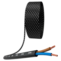 Кабель электрический ЭРА ШВВП 2 х 0.75 кв.мм черный ГОСТ бухта 100м (цена за 1м.)