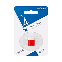 Флеш-накопитель Smartbuy Lara 4GB USB2.0 пластик красный