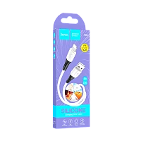 Кабель HOCO X82 USB (m)-Lightning (m) 1м 2.4A силикон белый (1/31/310)