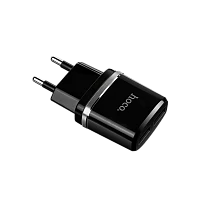 Сетевое З/У HOCO C12 2USB 2.4A черный (1/10/100)