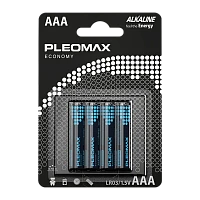 Батарейка Pleomax ECONOMY LR03 AAA BL4 Alkaline 1.5V (4/40/400/25600) 